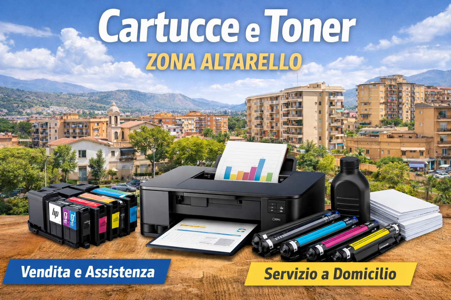 Cartucce e Toner zona Altarello Palermo: vendita e servizio a domicilio Cartucce e Toner zona Altarello Palermo: vendita e servizio a domicilio