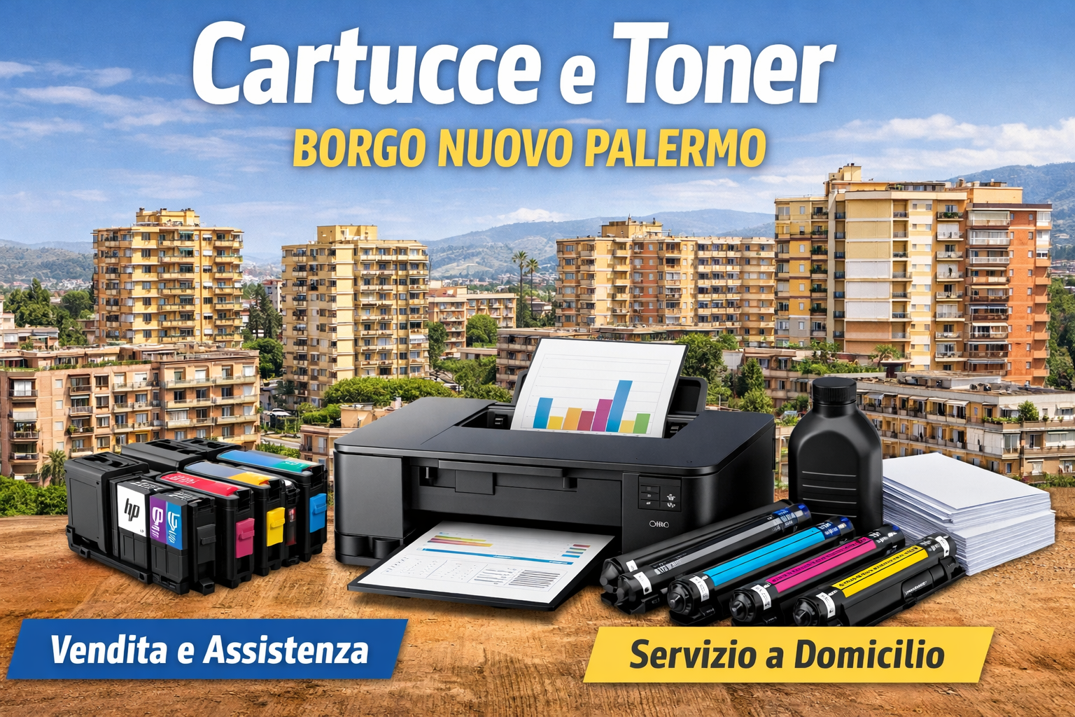 Cartucce e Toner a Borgo Nuovo (Palermo): vendita, assistenza e servizio a domicilio