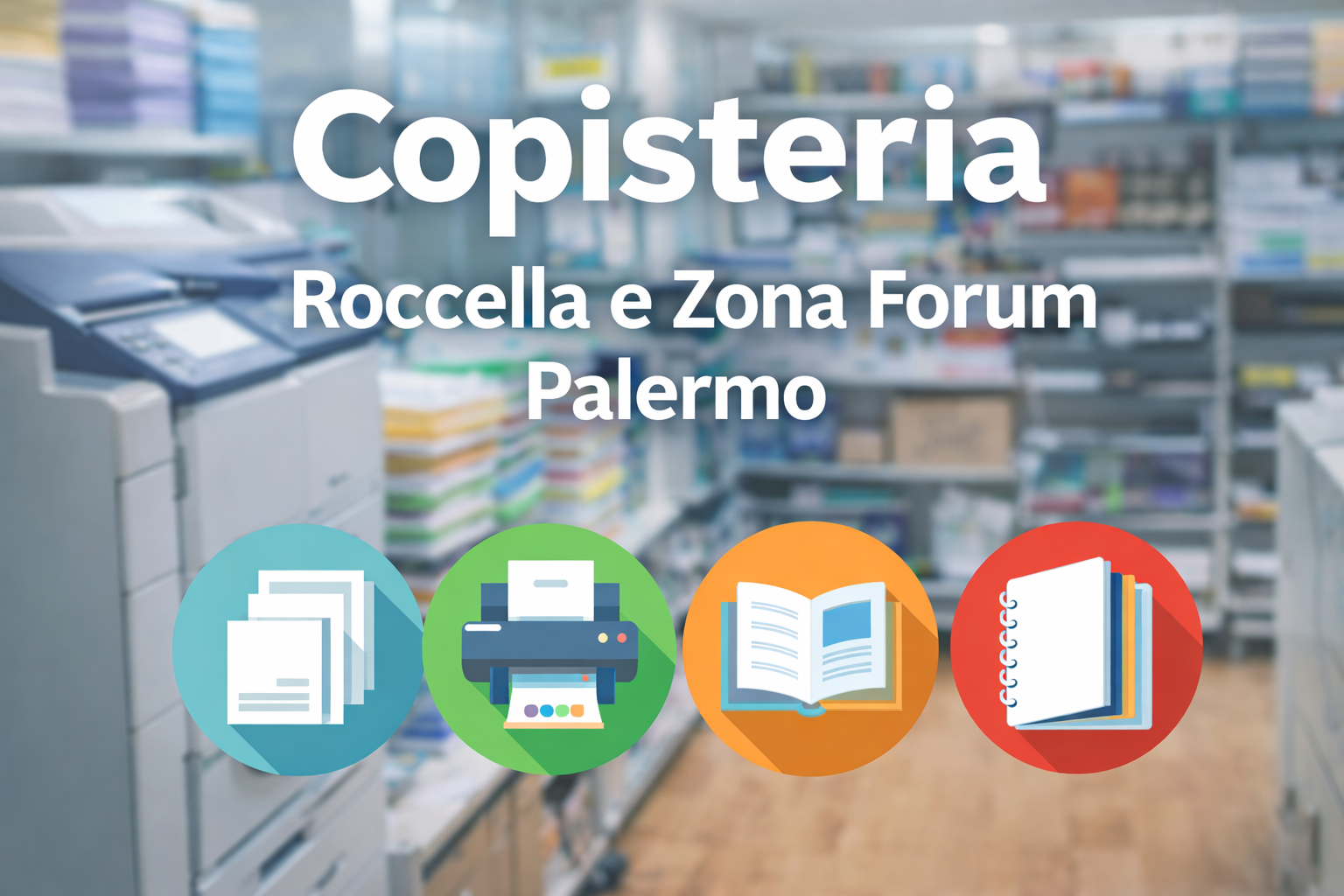 Copisteria Roccella e Zona Forum Palermo: servizi di stampa e fotocopie professionali